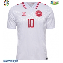 Danmark Christian Eriksen #10 Bortedrakt EM 2024 Kortermet